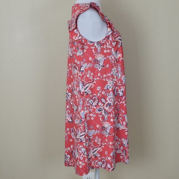 LOFT Floral Paisley Ruffle Jersey Dress NEW - Picture 6 of 8